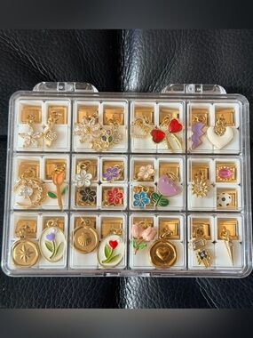 Gold-Tone Enamel Flower & Heart Charms - over 300 styles